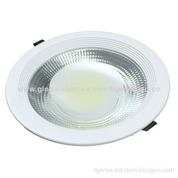 15w LED down light with 145mm cutout hole, 5-inch, epistar COB chip, CE, RoHS approvals, AC 100-240V